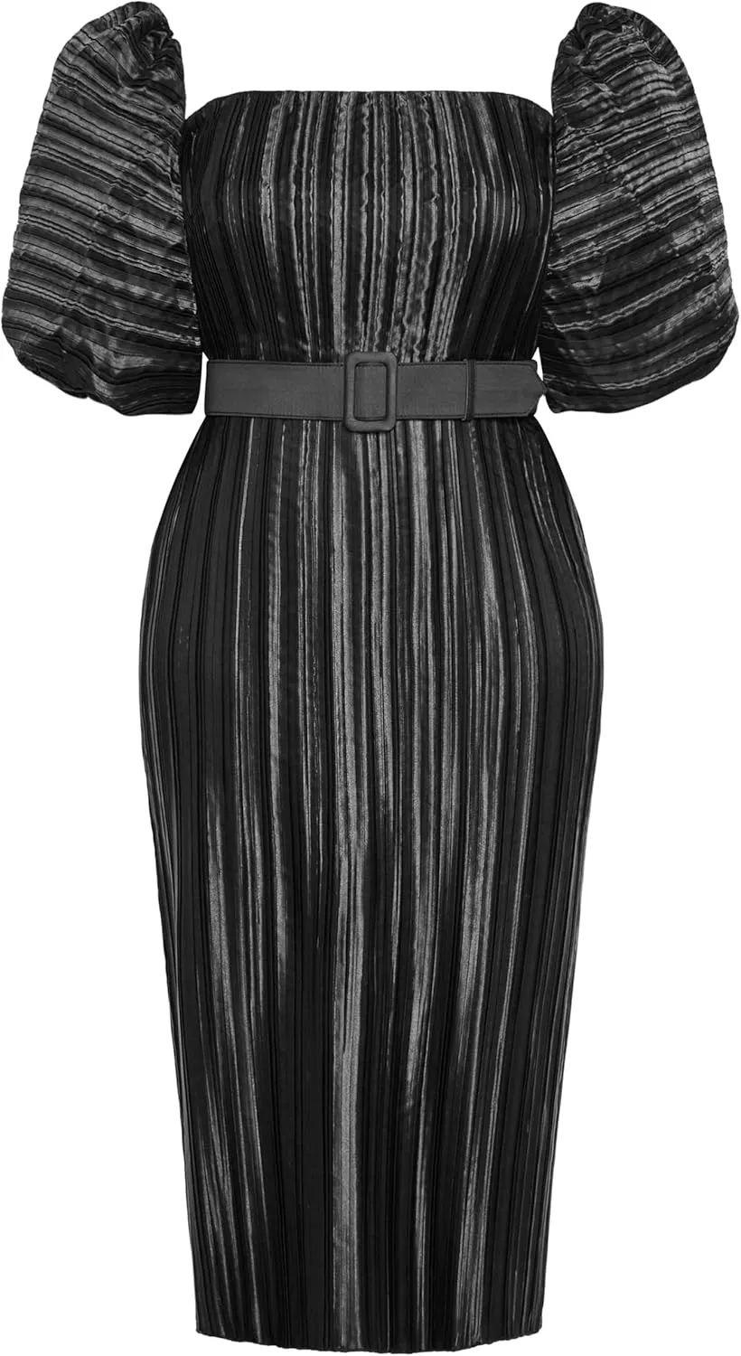 City Chic Women's Plus Size Dress - Krista Pleat