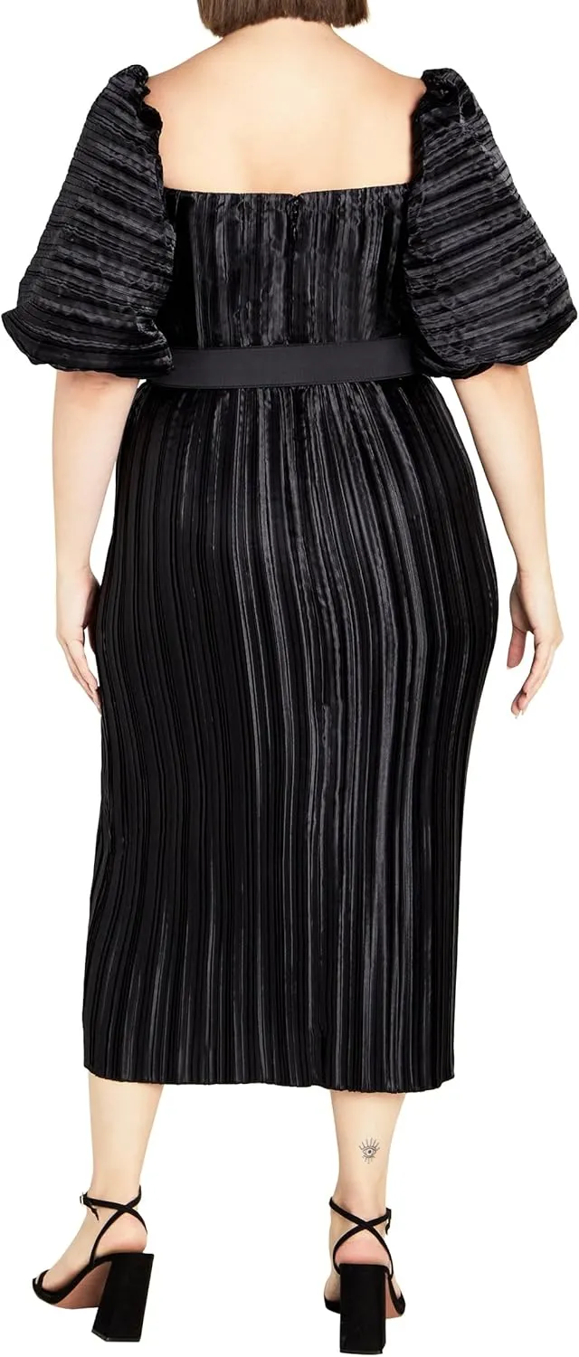 City Chic Women's Plus Size Dress - Krista Pleat