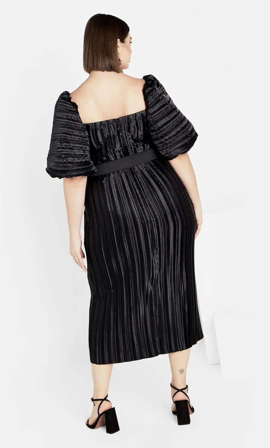 City Chic Women's Plus Size Dress - Krista Pleat