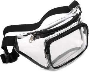 Clear Fanny Pack Stadium Approved Clear Belt Bag Waterproof Travel Waist Packs with Adjustable Belt for Women Men