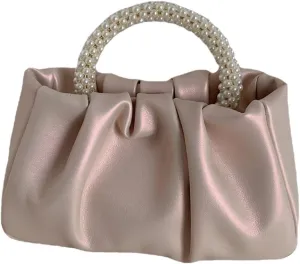 Clutch Purses for Women Fashion Pearl Handle Women Dinner Clutch Purse Elegant Square Shoulder Bag for Ladies