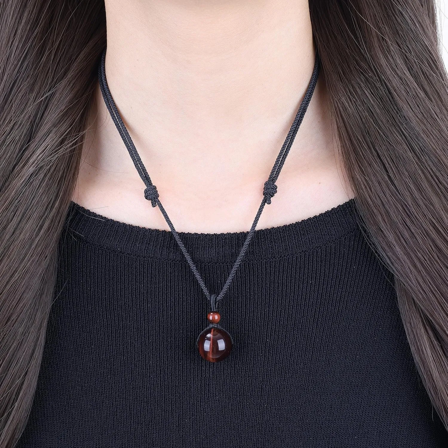 COAI Simple Crystal Bead His and Hers Necklaces Matching Couples Necklaces