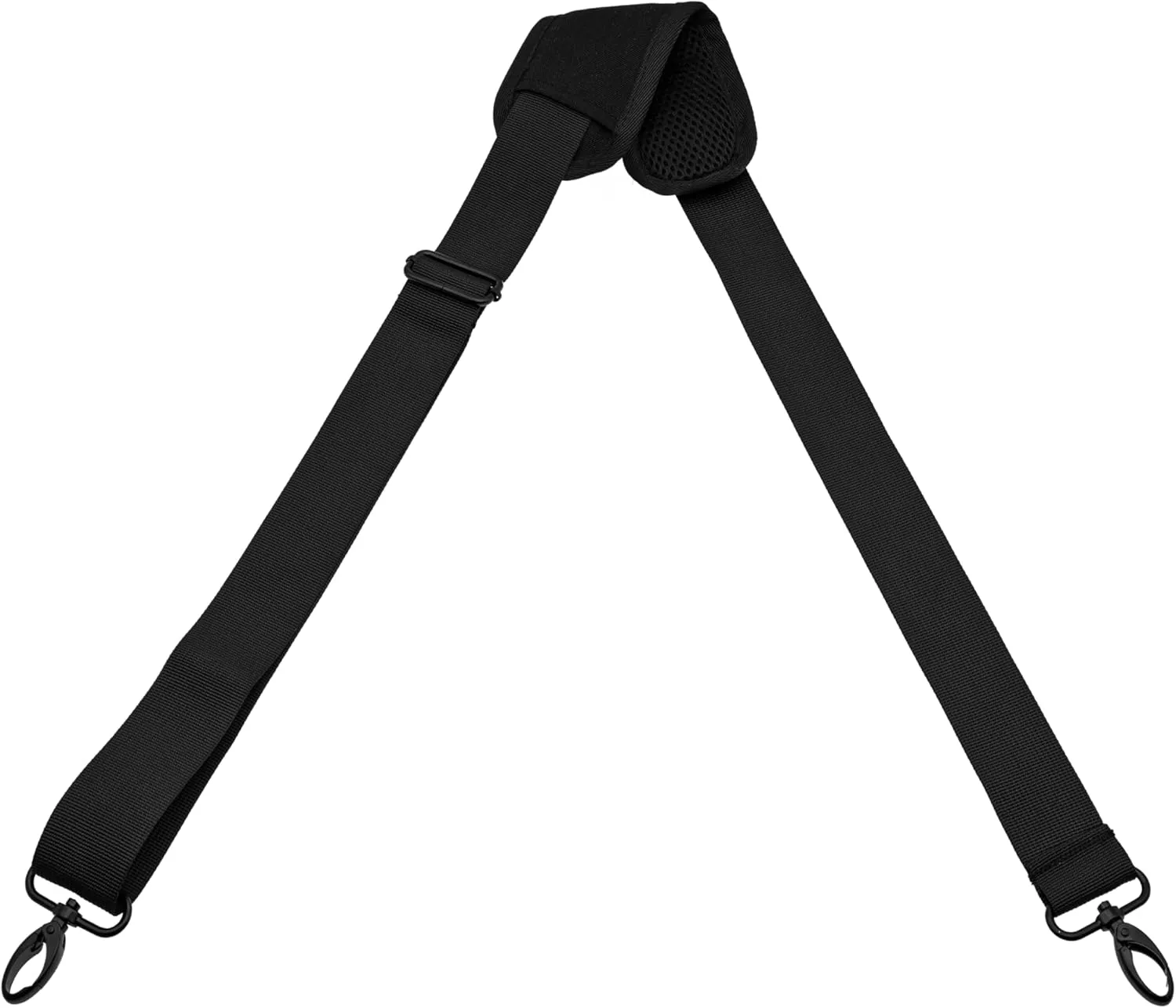 Coreflex 55 inch Padded Shoulder Strap, Thick Soft Universal Replacement with Metal Swivel Hooks for Tool bags/Laptop Messenger Bag/Crossbody Bag, 28-55inch Adjustable (Black)