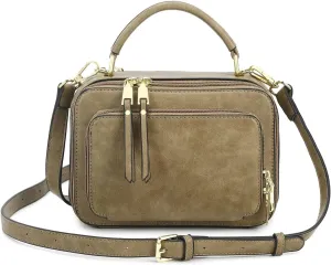Crossbody Bags for Women, Trendy Design Satchels Shoulder Bag Handbags Tote Bag Double Zip Top-Handle Bags Purse