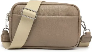 Crossbody Bags for Women,Quilted Crossbody Bag,Trendy Design Shoulder Purse Satchel Handbags with Wide Guitar Stra
