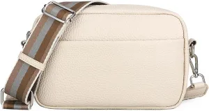 Crossbody Bags for Women,Quilted Crossbody Bag,Trendy Design Shoulder Purse Satchel Handbags with Wide Guitar Stra