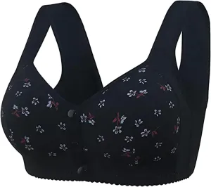 Daisy Bra for Seniors, Front Snap Closure Bras, Front Snaps Daisy Bras for Older Women