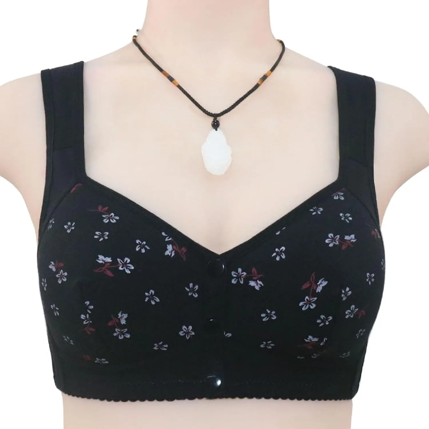 Daisy Bra for Seniors, Front Snap Closure Bras, Front Snaps Daisy Bras for Older Women