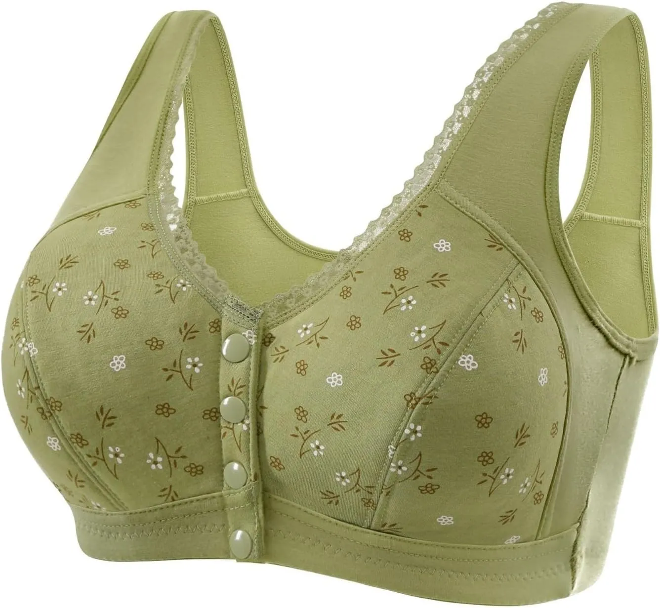 Daisy Bras for Older Women Comfy Convenient Front Closure Bras Full Support No Underwire Bras