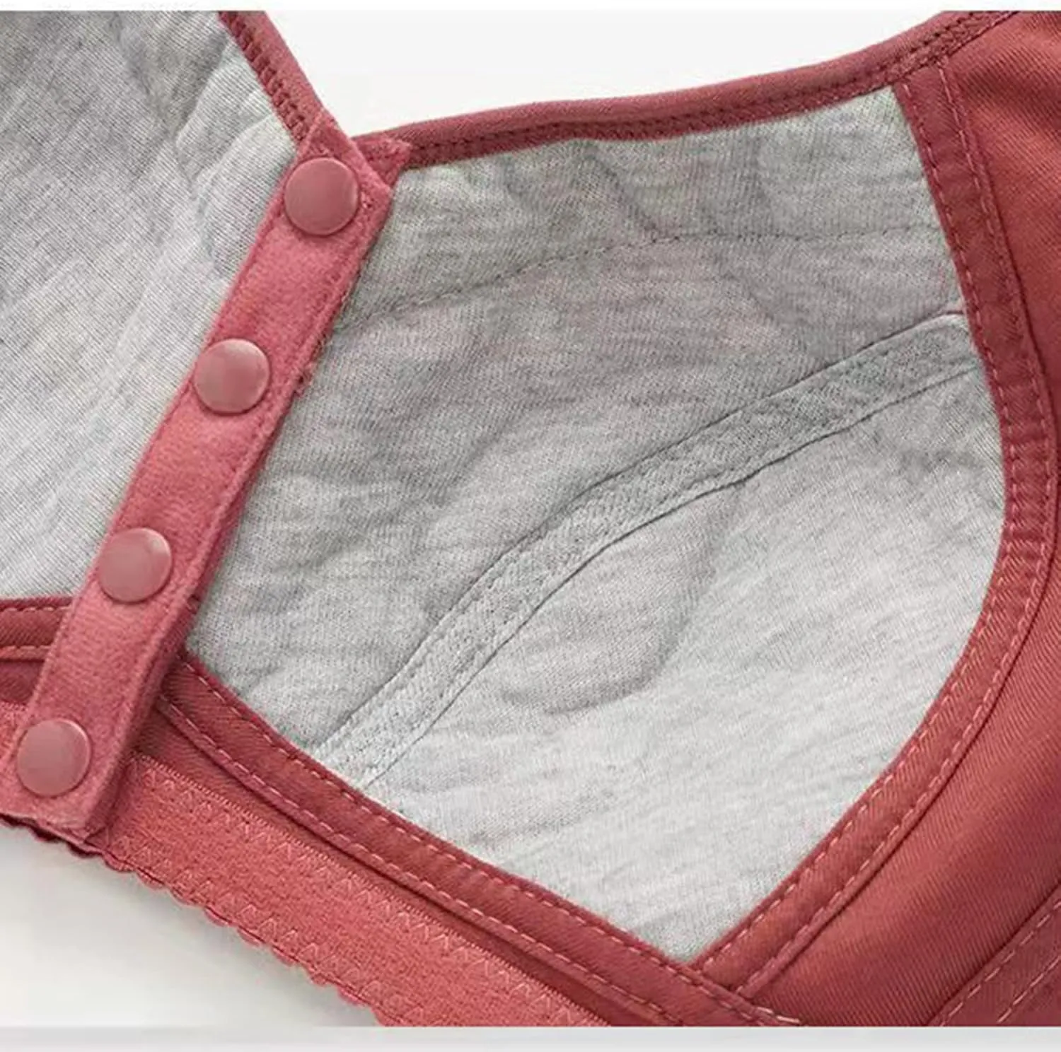 Daisy Bras for Older Women Front Snap No Underwire Comfort Senior Women Everyday Bras Wireless Plus Size Push up Bra