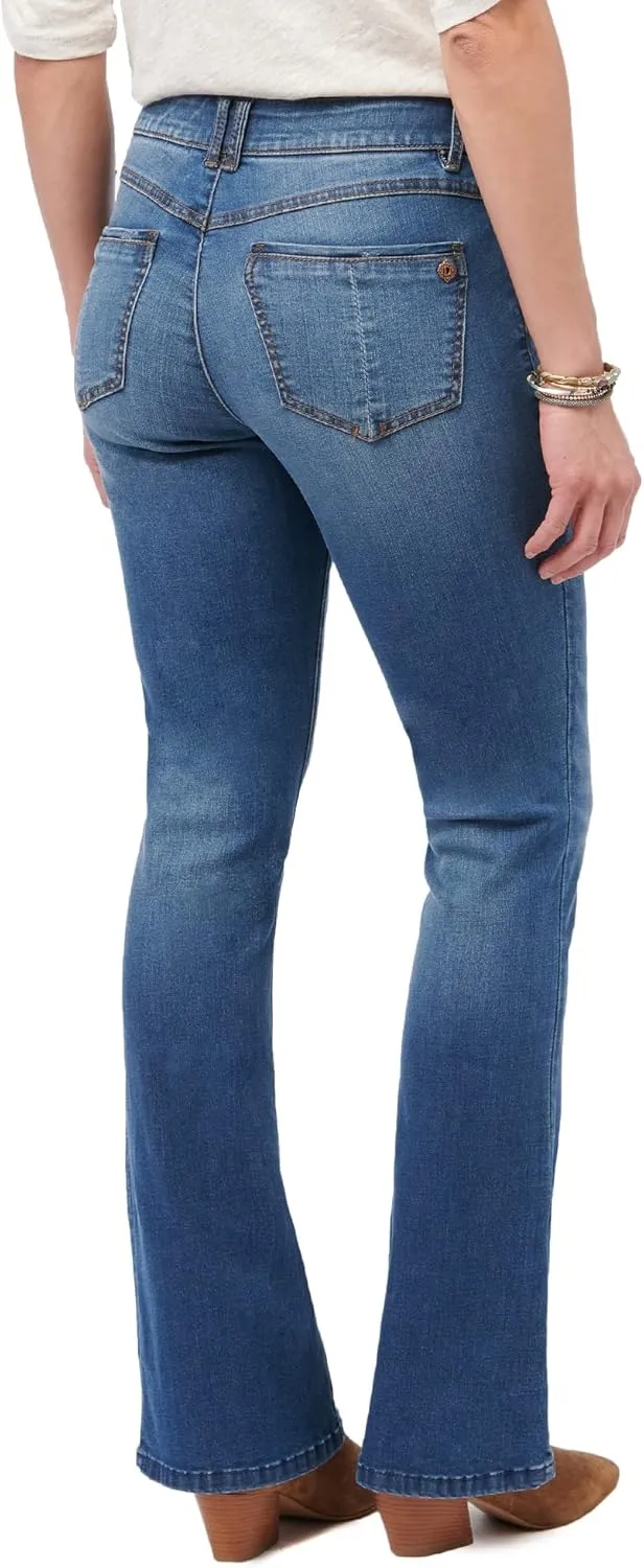 Democracy Women's Petite Plus Size Ab Solution Itty Bitty Boot Jean