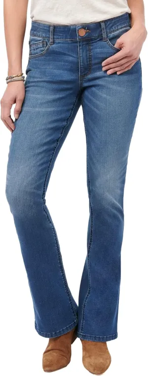 Democracy Women's Petite Plus Size Ab Solution Itty Bitty Boot Jean