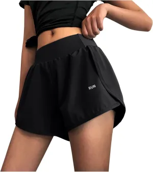 Dgoopd Womens Running Shorts High Waisted Summer Athletic Shorts Workout Shorts Women High Waisted Summer Shorts