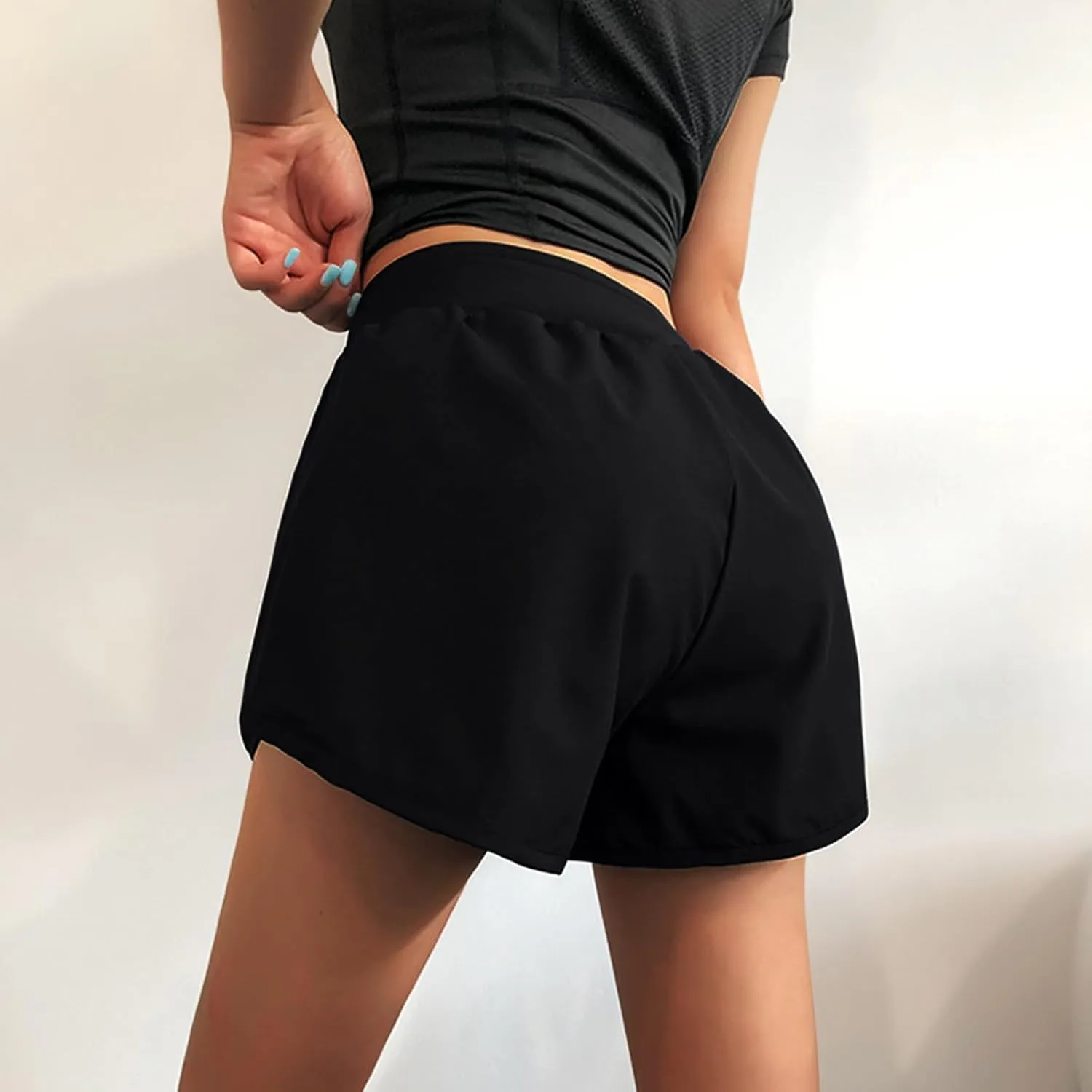 Dgoopd Womens Running Shorts High Waisted Summer Athletic Shorts Workout Shorts Women High Waisted Summer Shorts