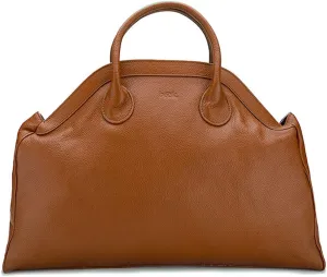 Downupdown Genuine Leather Tote Bags for Women Large Handbags Vintage Top Handle Handbag Briefcase Laptop Bag Travel Bags