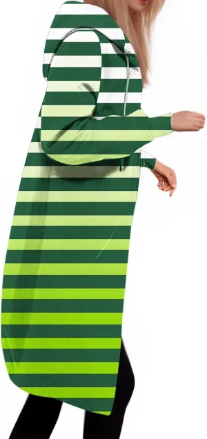 Fall Jackets for Women 2024 Casual Loose Striped Hoodies Long Sleeve Comfy Fit Winter Coats Outerwear
