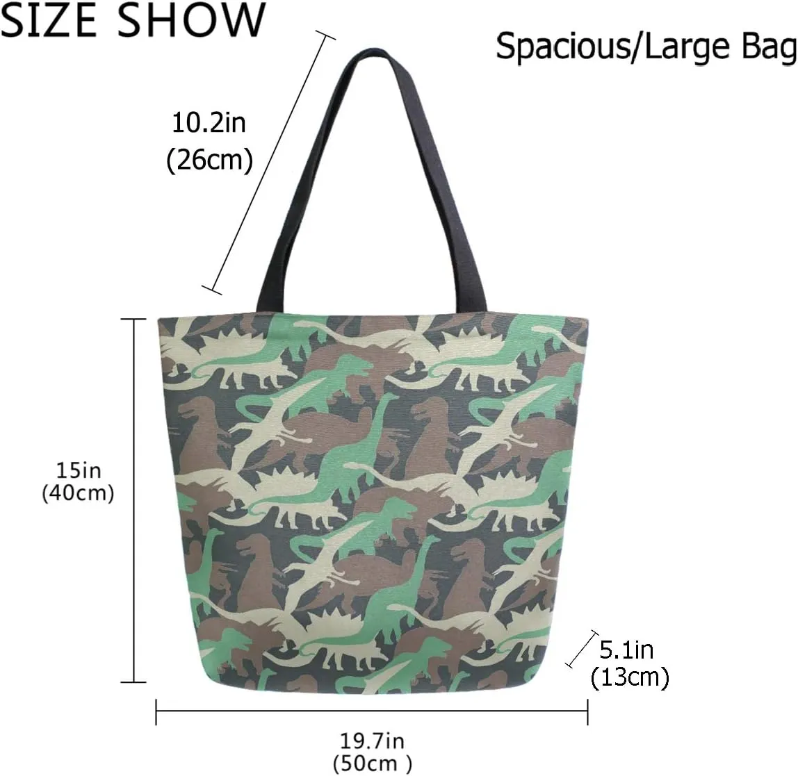 Fashion Beautiful Printed Pattern Extra Large Shoulder Tote Bag for Beach Travel Weekender Gym Grocery Shopping