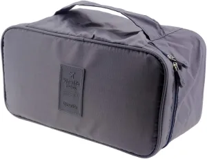 Fashion Portable Multi-Functional Travel Organizer Cosmetic Make-up Bag Luggage Storage Case Bra Underwear Pouch (Grey)