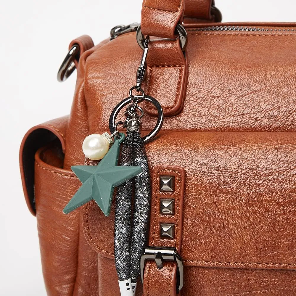 Fashion Satchel Handbags for Women - Top Handle Crossbody Bag - Casual Leather Shoulder Bag - Work Ladies Tote Purse