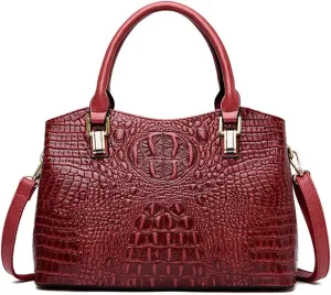 Fashionable Yellow Satchel Handbag for Women - Top Handle Purse, Leather Shoulder Crossbody Bag, Large Ladies Tote