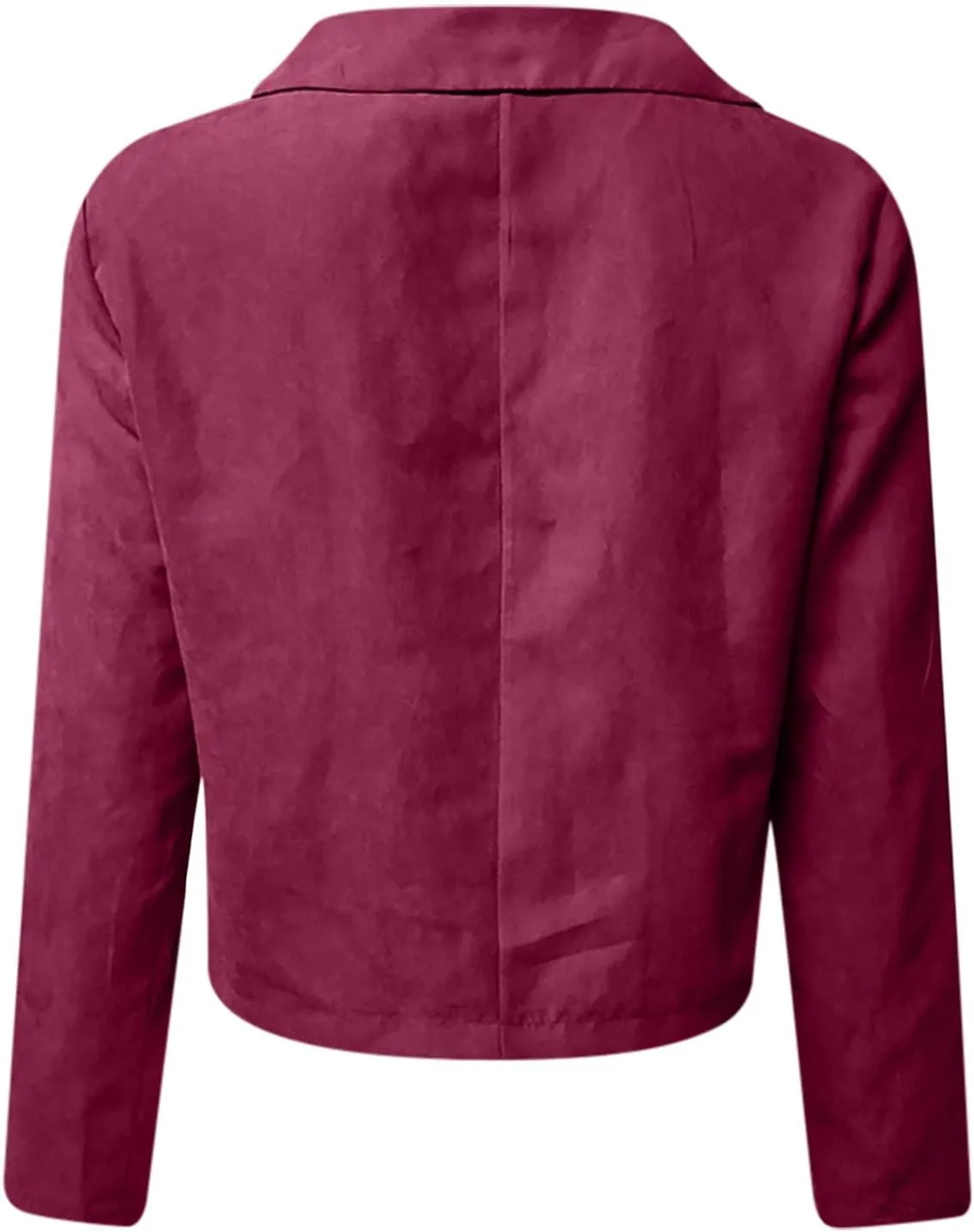 Faux Leather Jackets for Women 2023 Fall Fashion Suede Cropped Jacket Lightweight Zip Up Motorcycle Jacket Tops