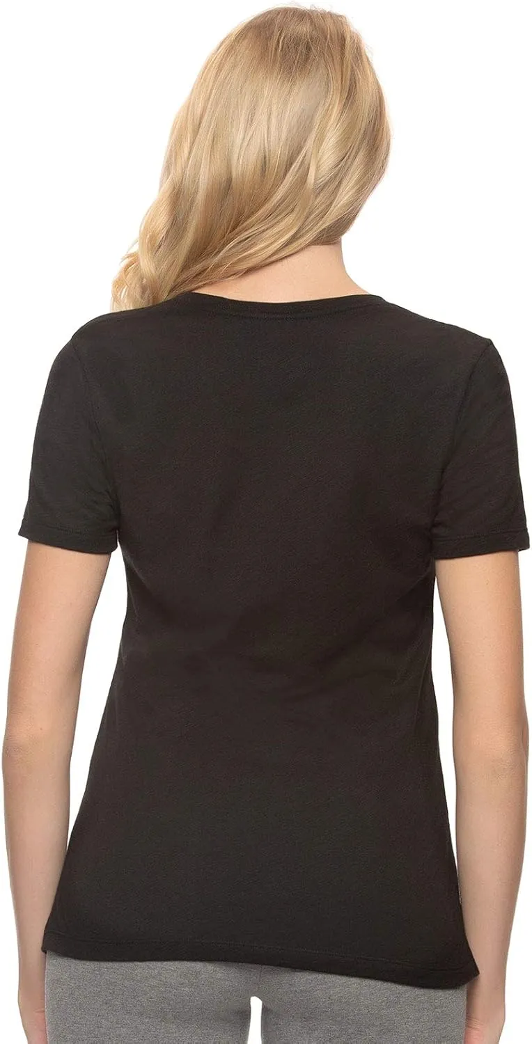 Felina Slub Jersey V-Neck Tee Soft, Lightweight, and Comfortable Short Sleeve T-Shirt for All-Day Wear