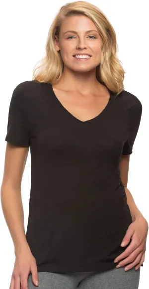 Felina Slub Jersey V-Neck Tee Soft, Lightweight, and Comfortable Short Sleeve T-Shirt for All-Day Wear