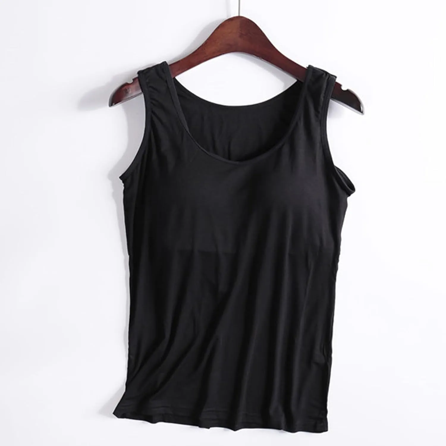 Firzero Cotton Tank Top Women with Built in Bras Shelf Bra Tanks Summer Cami Workout Camisole Padded Basic Shirts 2024