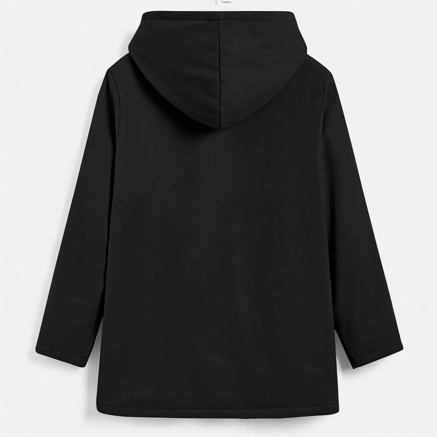 Fleece Jacket Women Solid Button Down Hooded Winter Coats Plush Long Sleeve Tops Blouse with Pockets Outerwear