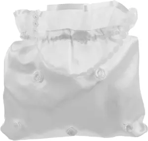 FRCOLOR Bridal Bag for Wedding Snow Satin Evening Purse Wedding Handbag Flowers