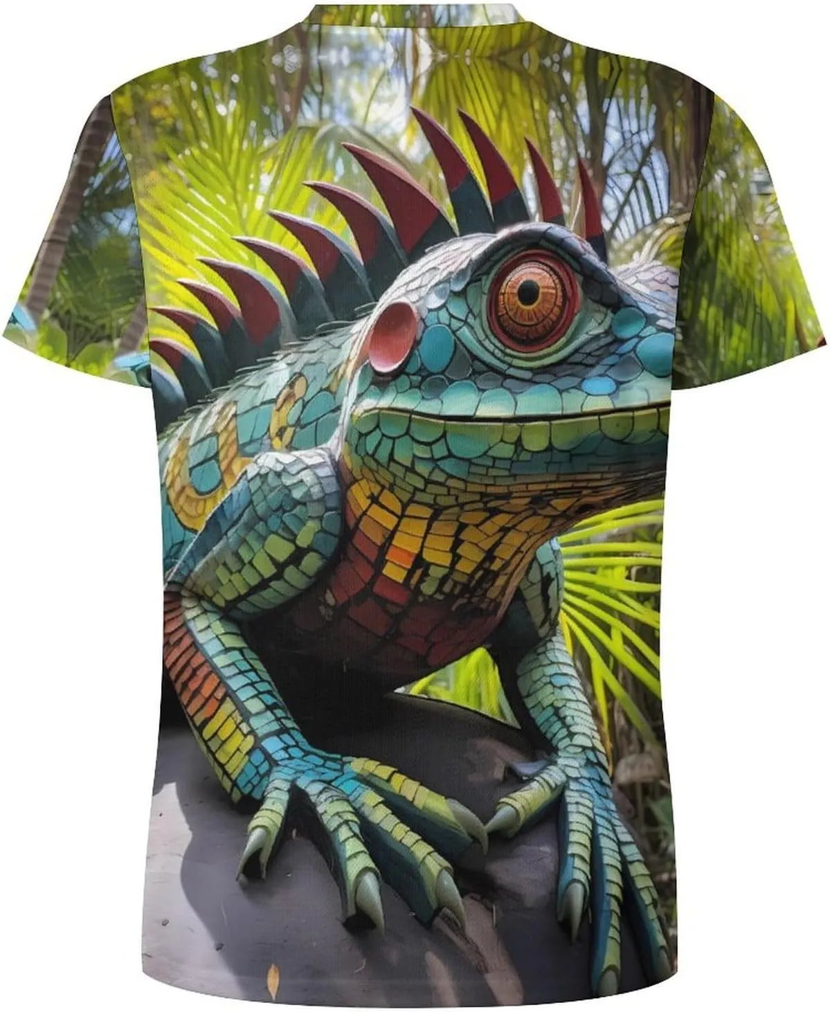 Funny Animal Lizard Men's T-Shirts Short Sleeve Tee Hawaiian Shirt Athletic Workout Tops Undershirts