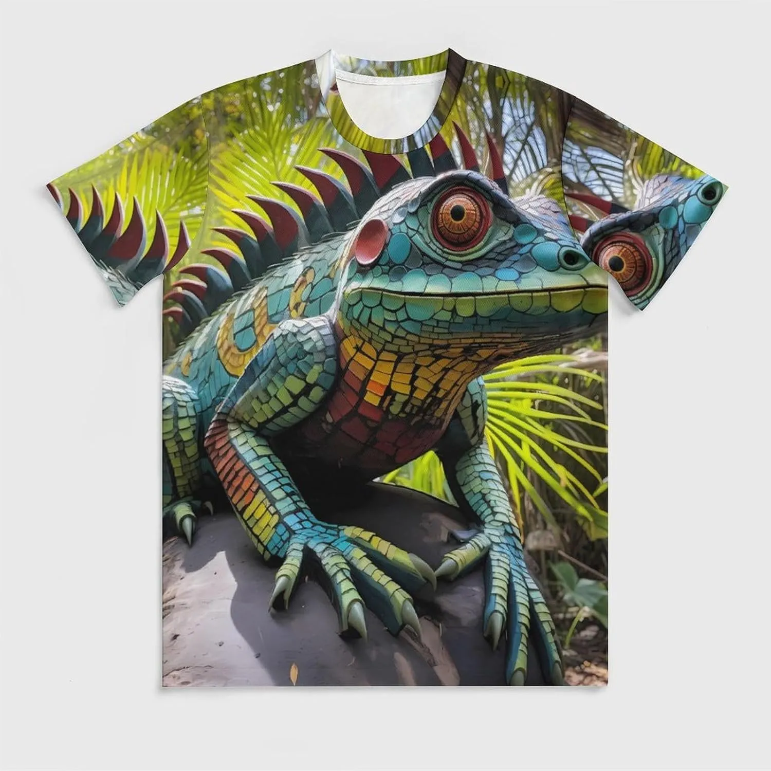 Funny Animal Lizard Men's T-Shirts Short Sleeve Tee Hawaiian Shirt Athletic Workout Tops Undershirts