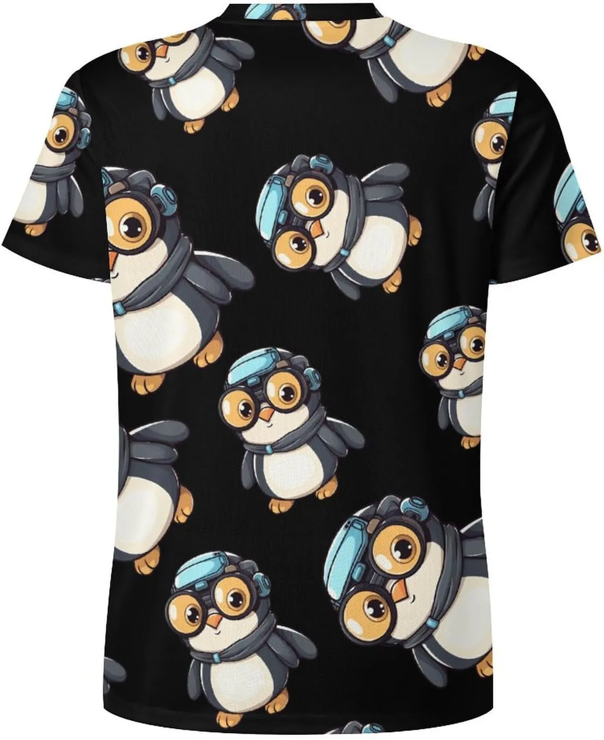 Funny Penguin Men's T-Shirts Short Sleeve Tee Hawaiian Shirt Athletic Workout Tops Undershirts