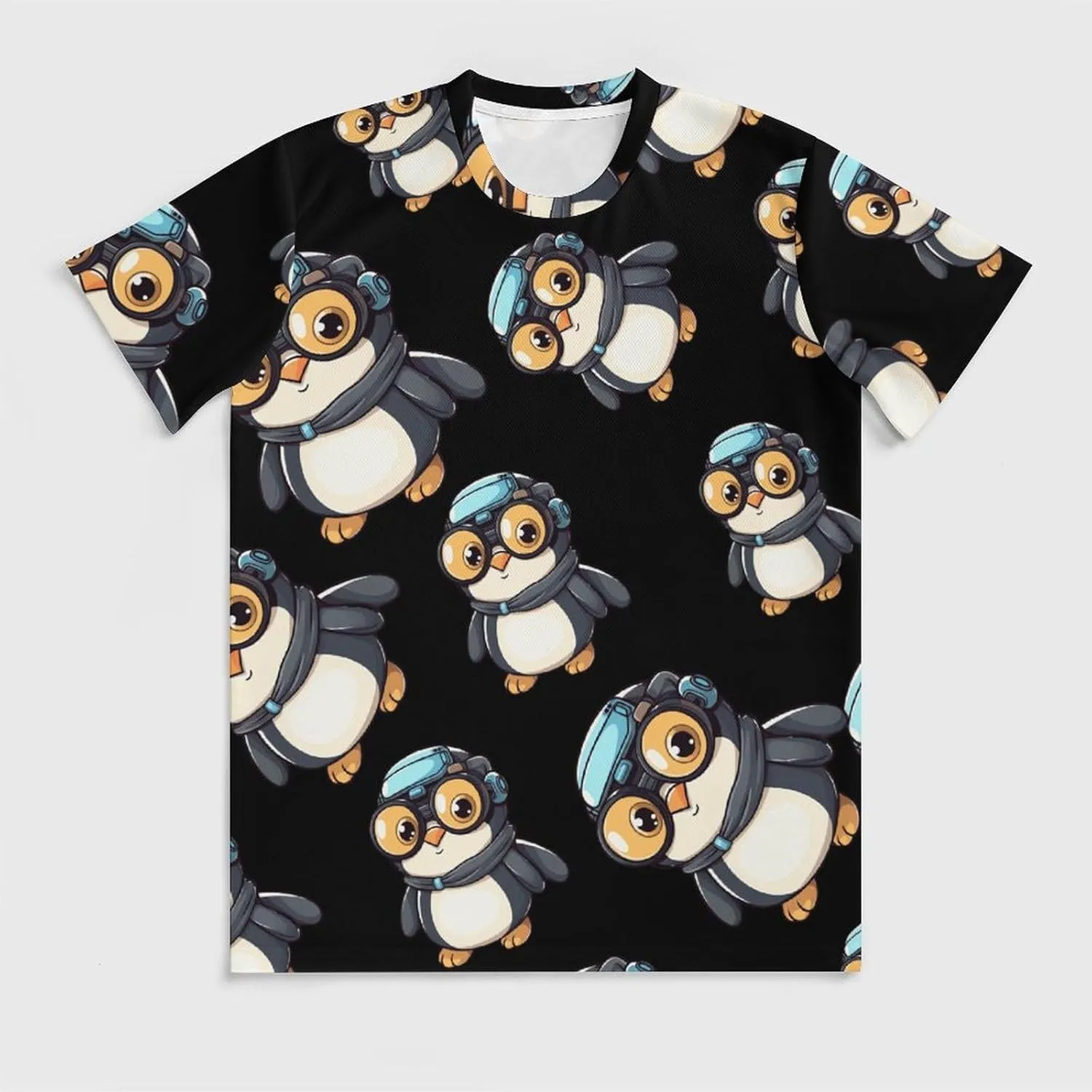 Funny Penguin Men's T-Shirts Short Sleeve Tee Hawaiian Shirt Athletic Workout Tops Undershirts