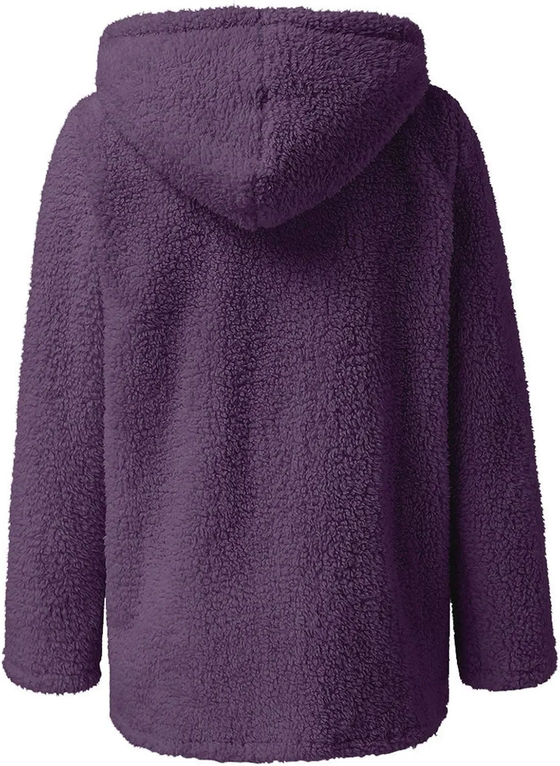 Fur Jackets for Women Sherpa Lined Warm Full Zip Winter Jackets Casual Open Front Cardigan Jacket Plus Size Plush Coats