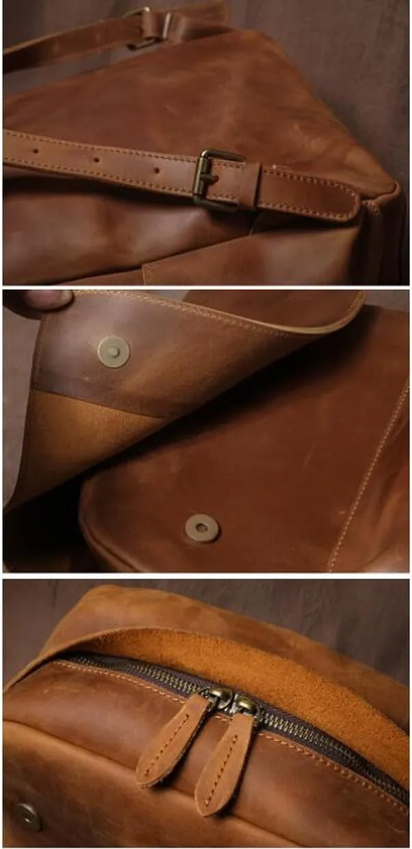 Genuine Leather Backpacks Travel Bags Laptop Bags Mens Casual Daypack Luggage Bags Computers Bags Briefcases(Yellow)
