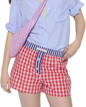 Gingham Boxer Shorts Women Cute Shorts Boxers Y2k Boxers High Waisted Shorts Plaid Checkered Shorts 2024
