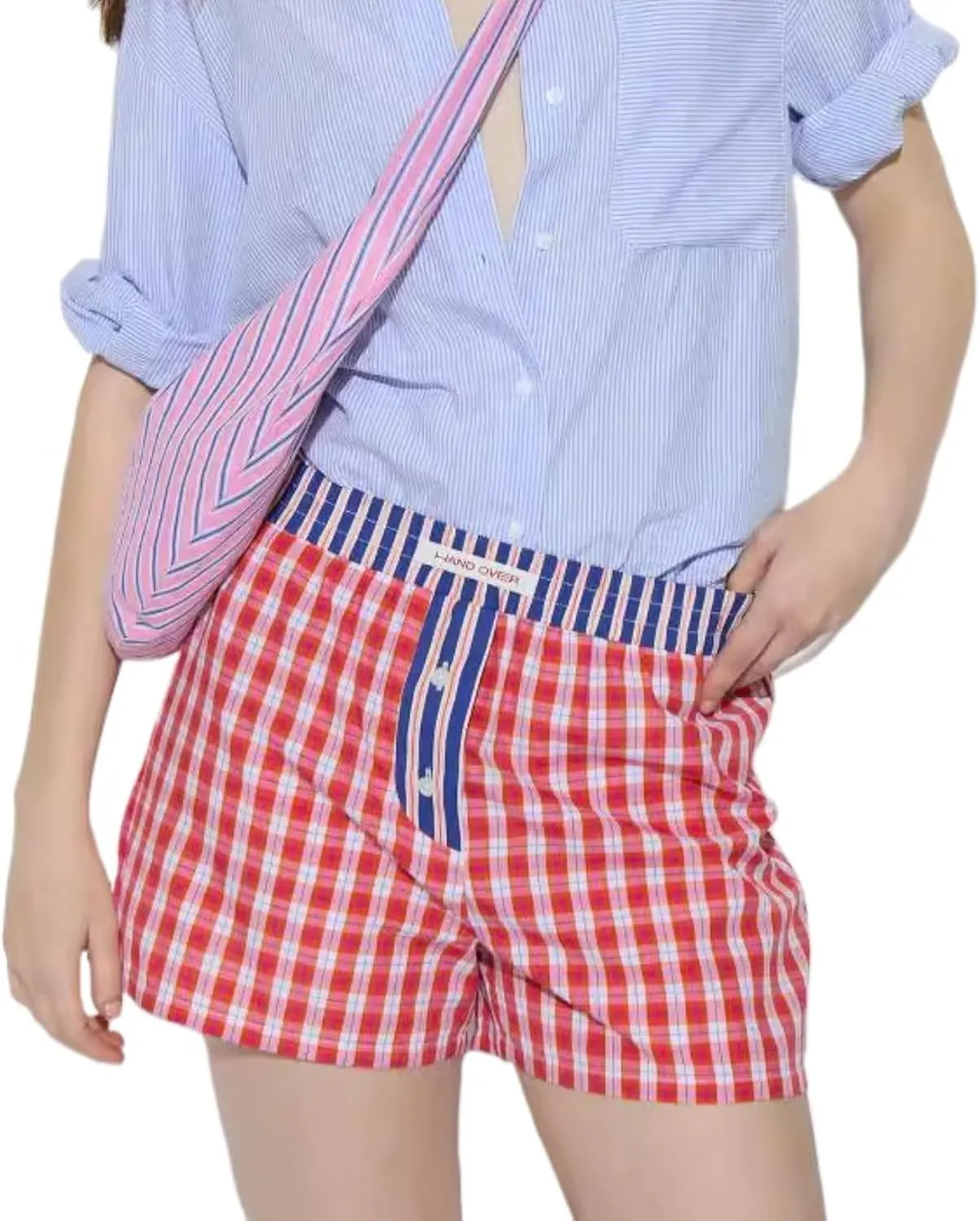 Gingham Boxer Shorts Women Cute Shorts Boxers Y2k Boxers High Waisted Shorts Plaid Checkered Shorts 2024