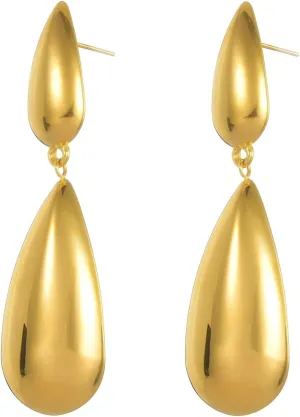 Gold Earrings for Women Statement Chunky Gold Dangle Teardrop Sunflower Drop Earrings for Women