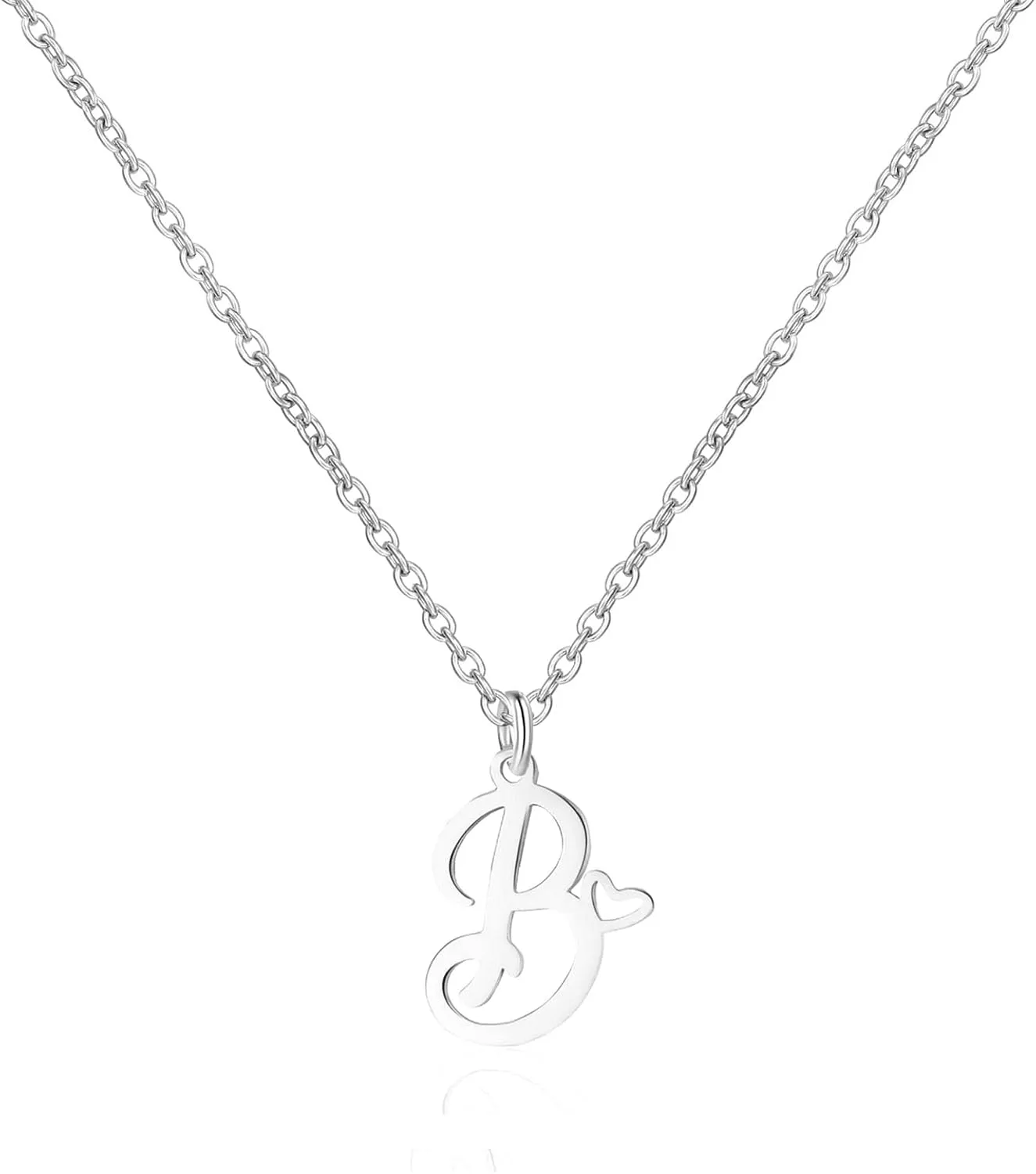 Gold Heart Initial Necklaces for Women, Minimalist Initial Heart Necklaces for Her, Dainty Alphabet Letter Pendant Necklaces Gift Jewelry