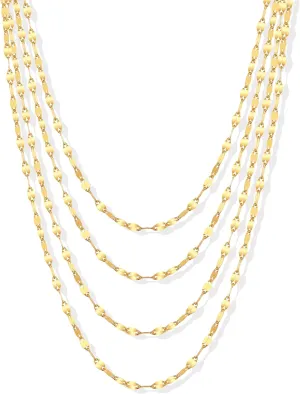 Gold Necklaces for Women,Non Tarnish,Stainless Steel Gold Necklaces,Simple Gold Layered Necklaces,Gold Jewelry Gift for Women