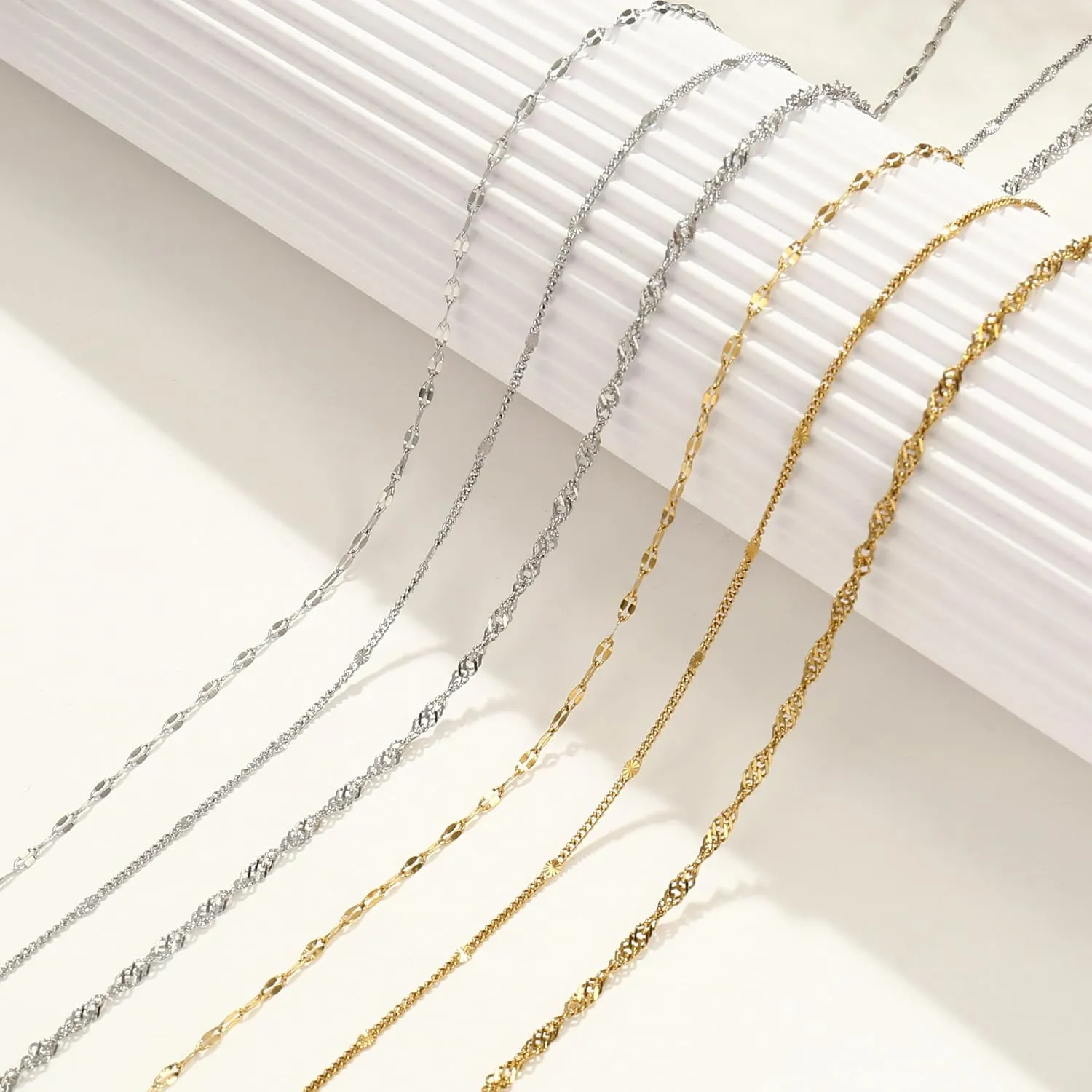 Gold Necklaces for Women,Non Tarnish,Stainless Steel Gold Necklaces,Simple Gold Layered Necklaces,Gold Jewelry Gift for Women