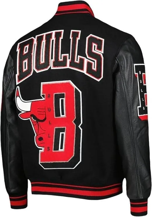 H&D Clothing Men's Chicago Vintage New Bulls Letterman Varsity Jacket Mens College Baseball Varsity Bomber Jacket