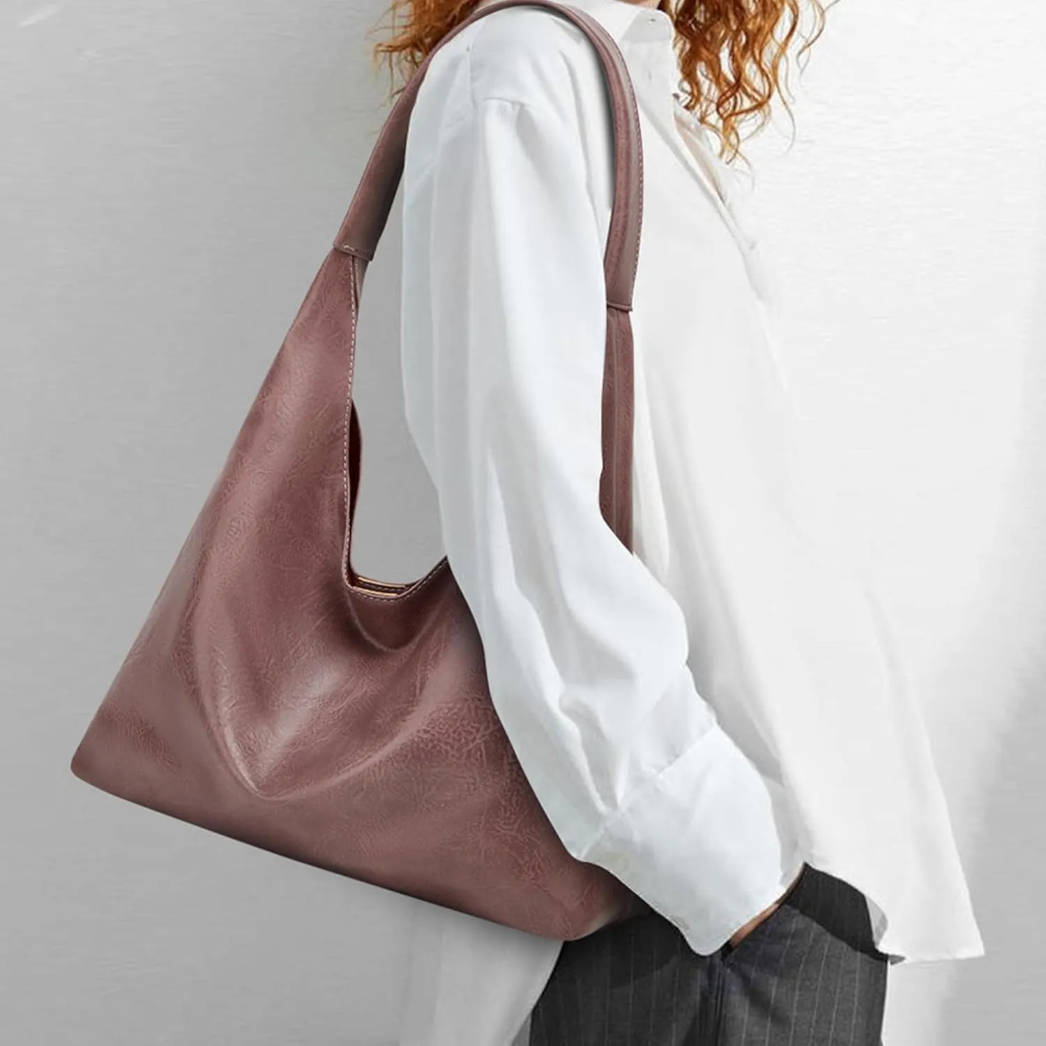 Hobo Bag Purses for Women Shoulder Bag Soft Vegan Crossbody Underarm Handbag Y2K Hobo Bag Commuting Bag