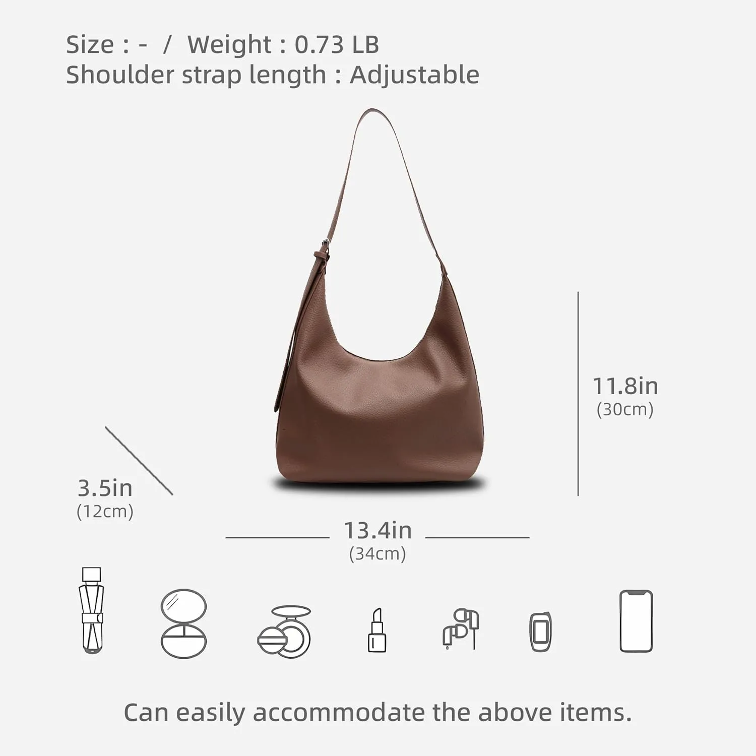 Hobo Bags for Women Soft PU Leather Shoulder Handbag Adjustable Strap Large Shoulder Purses and Handbags