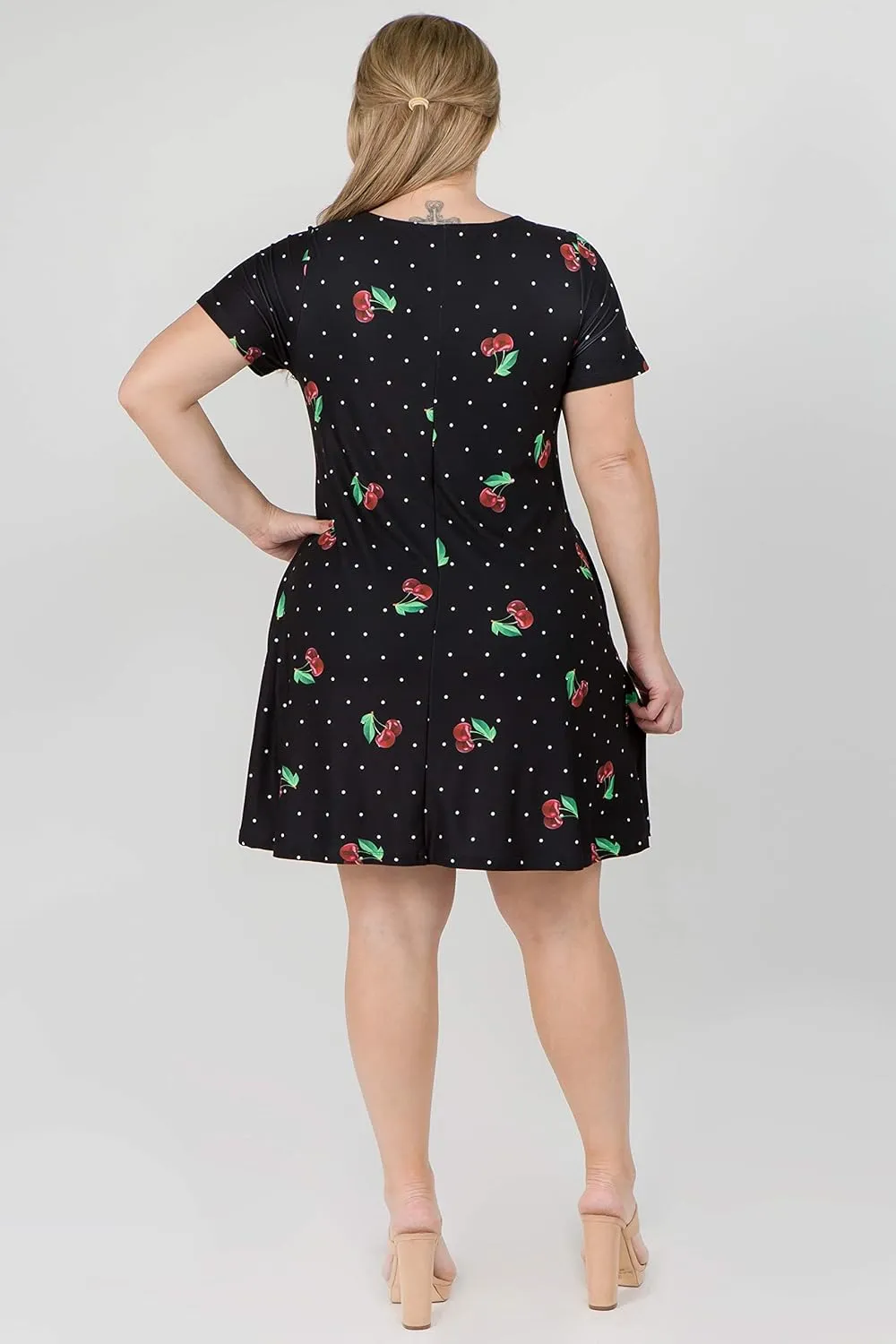 ICONOFLASH Womens Casual Summer Dresses with Pockets Short Sleeves Floral Print