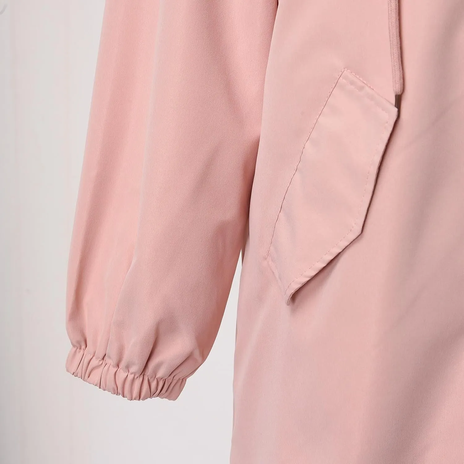 iLH Womens Hooded Trench Coat Spread Collar Button Down Windbreaker Outerwear for Women Lightweight Leisure Long Jackets