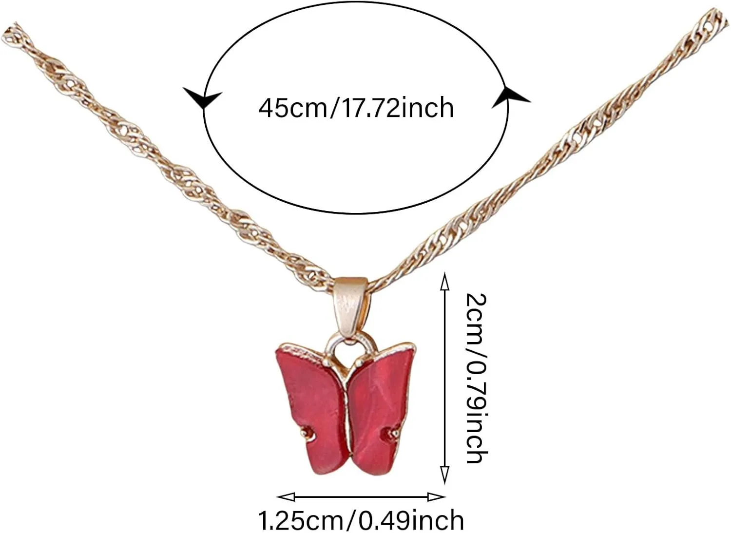 Initial Butterfly Necklace for Women,Gold Plated Dainty Butterfly Pendant Choker Party Prom Jewelry Accessories for Ladies
