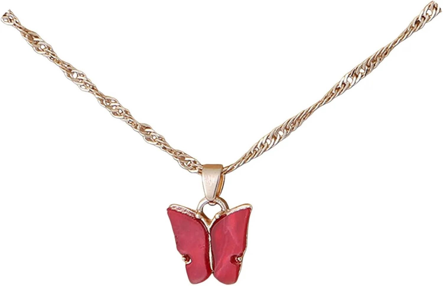 Initial Butterfly Necklace for Women,Gold Plated Dainty Butterfly Pendant Choker Party Prom Jewelry Accessories for Ladies