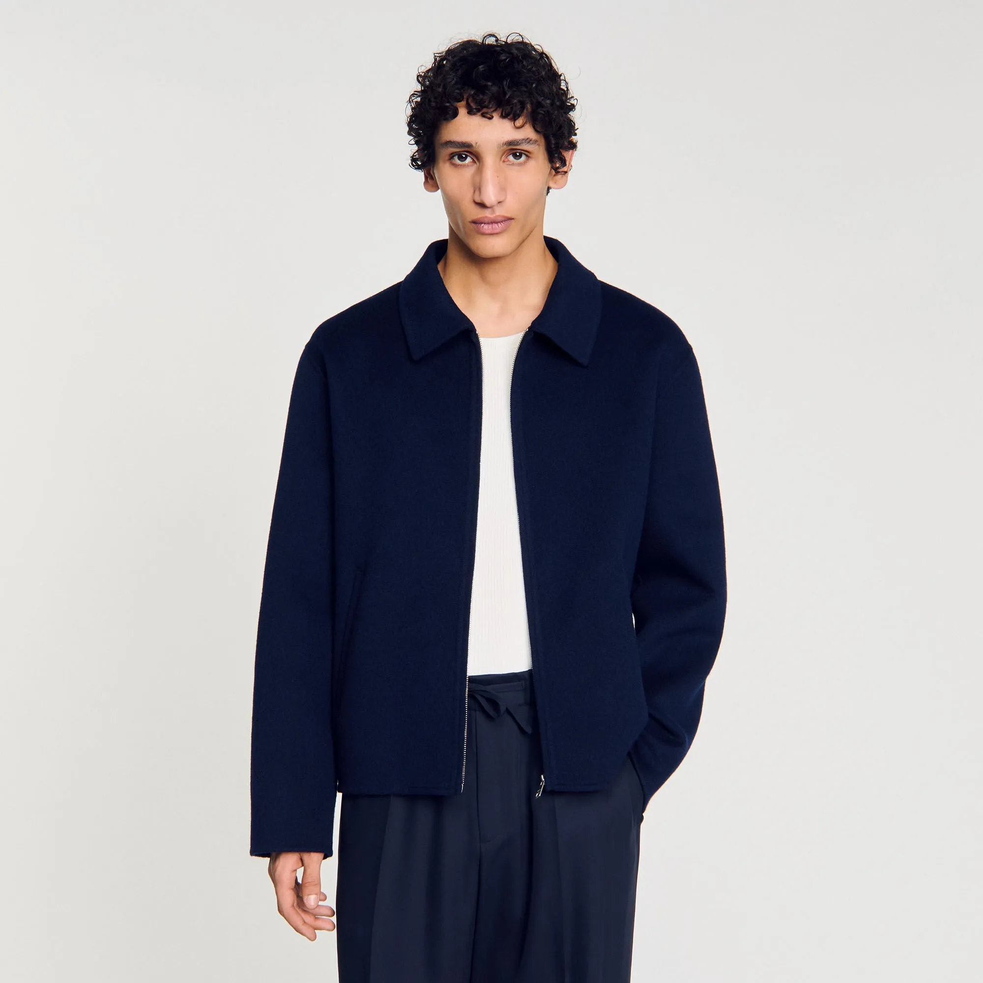 Jacket Double Face Double-Faced Wool Jacket Royal Blue